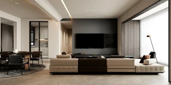 用深色建立秩序，把柔软留给停留 · 设计效果图