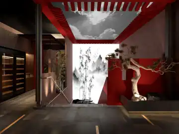朱红与水墨的东方餐厅 · 案例与风格参考