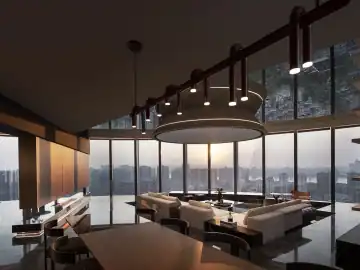 拱形序列中的会客与办公 · 实景照片