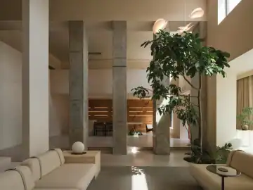 自然材质与光的会客空间 · 实景照片