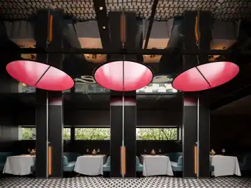 天光与炭木交织的餐厅 · 实景照片