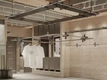 用细线条陈列一件衣服 · 实景照片