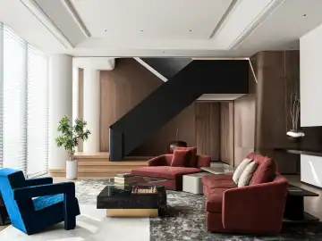 环绕动线中的复合接待空间 · 实景照片