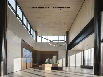 在通透大厅里围出亲密交流 · 实景照片