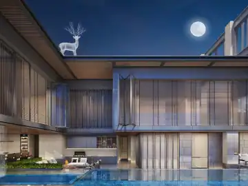 挑空窗景里的丰盈会客 · 实景照片